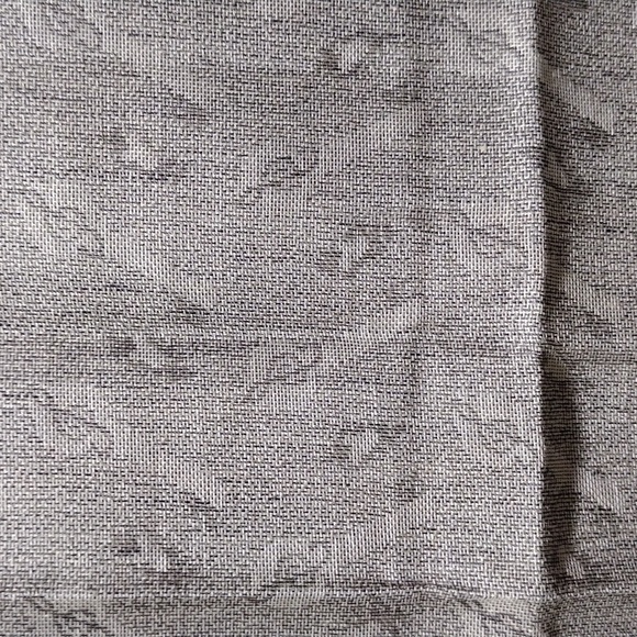 CHRISTIAN DIOR Women's 100% Cotton Grey Print Square Pocket Scarf - 19x19-inch - Picture 8 of 10